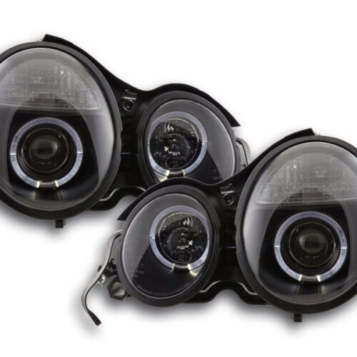 Scheinwerfer Set Angel Eyes Mercedes E-Klasse Typ W210  95-98 schwarz