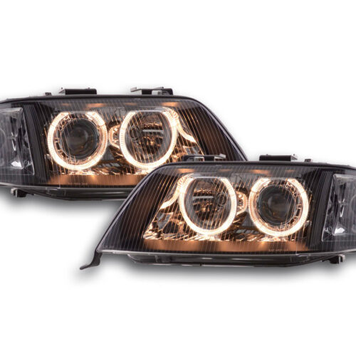 Scheinwerfer Set Angel Eyes Audi A6 Typ 4B  99-00 schwarz