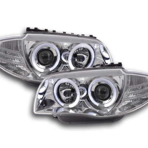 Scheinwerfer Set Angel Eyes BMW 1er E87/E81  04-07 chrom