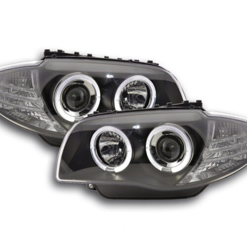 Scheinwerfer Set Angel Eyes BMW 1er E87/E81  04-07 schwarz