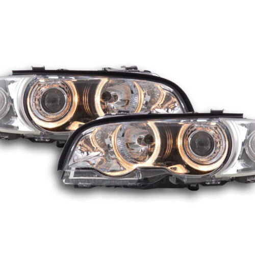 Scheinwerfer Set Angel Eyes BMW 3er Coupe Typ E46  98-01 chrom