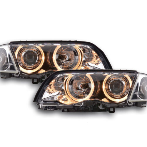 Scheinwerfer Angel Eyes BMW 3er Limo Typ E46  98-01 chrom