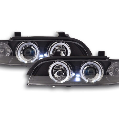 Scheinwerfer Set Angel Eyes BMW 5er E39  95-00 schwarz