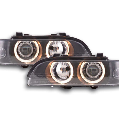 Scheinwerfer Set Xenon Angel Eyes BMW 5er Typ E39  95-00 schwarz