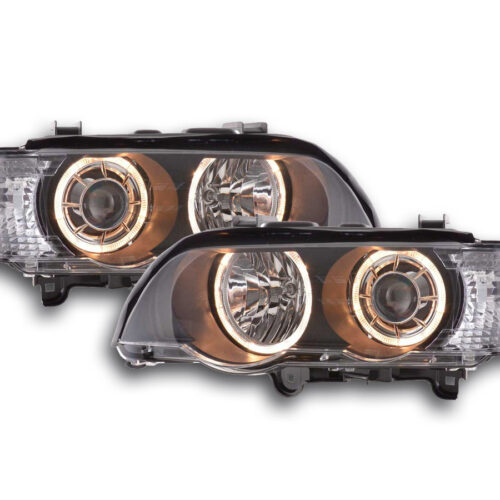 Scheinwerfer Set Angel Eyes BMW X5 Typ E53  00-03 schwarz