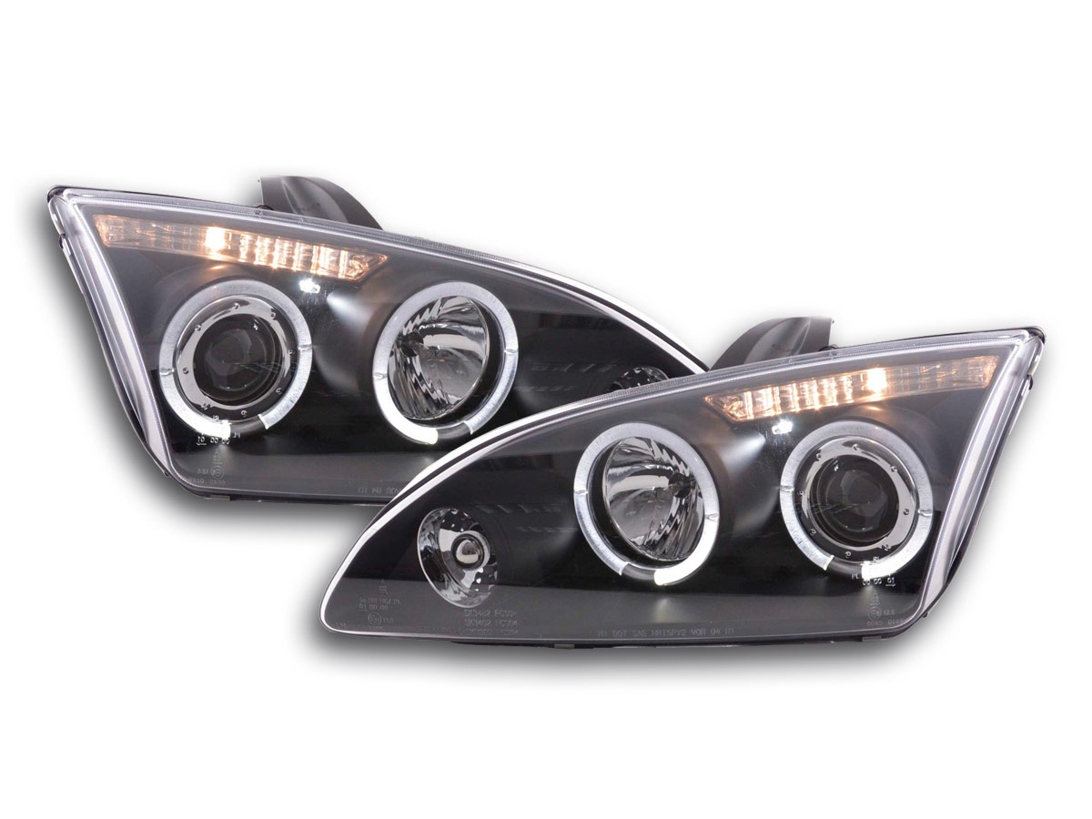 Scheinwerfer Set Angel Eyes Ford Focus 2  05-08 schwarz