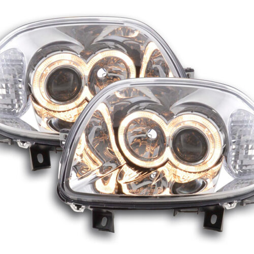 Scheinwerfer Set Angel Eyes Renault Clio Typ B  98-01 chrom