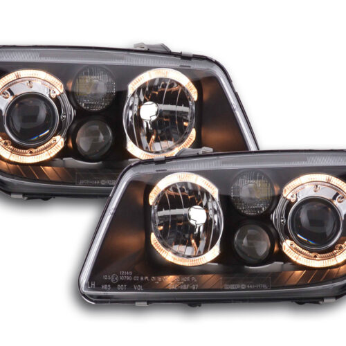 Scheinwerfer Set Angel Eyes VW Bora Typ 1J  98-04 schwarz