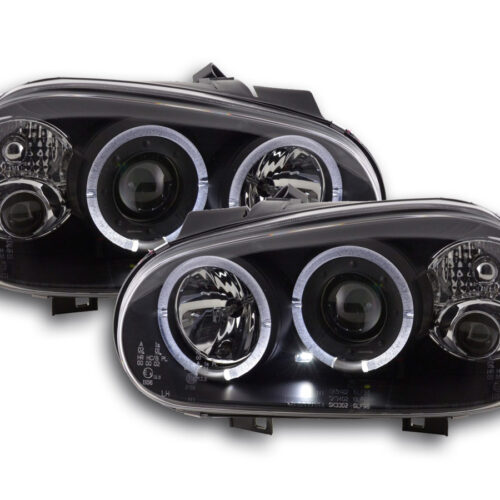 Scheinwerfer Set Angel Eyes VW Golf 4 Typ 1J  98-03 schwarz