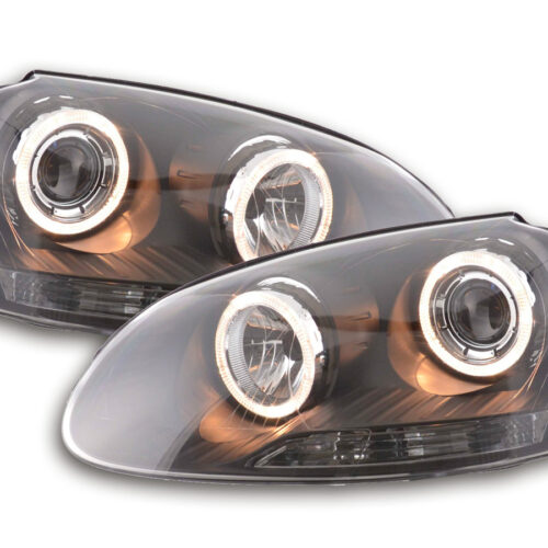 Scheinwerfer Set Angel Eyes VW Golf 5 Typ 1K  03-08 schwarz