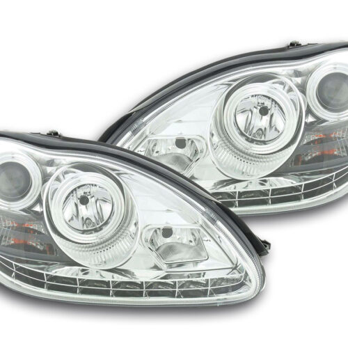 Scheinwerfer Set Daylight LED TFL-Optik Mercedes S-Klasse W220  02-05 chrom