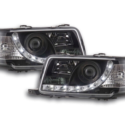 Scheinwerfer Set Daylight LED TFL-Optik Audi 80 Typ B4  91-94 schwarz