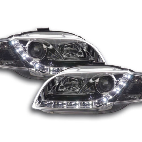 Scheinwerfer Set Daylight LED TFL-Optik Audi A4 Typ 8E  05-07 chrom