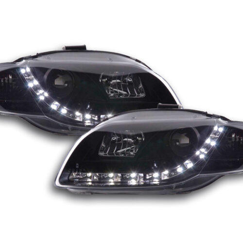 Scheinwerfer Set Daylight LED TFL-Optik Audi A4 Typ 8E  04-08 schwarz