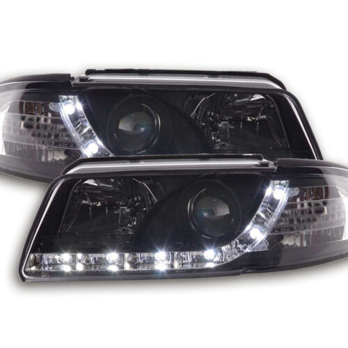 Scheinwerfer Set Daylight LED TFL-Optik Audi A4 Typ B5  99-01 schwarz