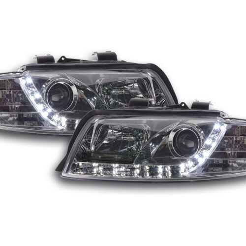 Scheinwerfer Set Daylight LED TFL-Optik Audi A4 Typ 8E  01-04 chrom