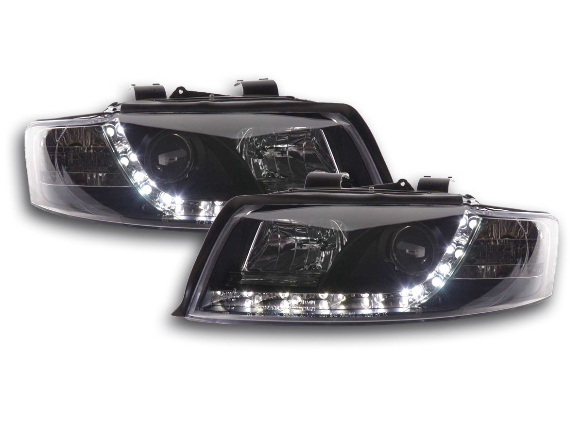 Scheinwerfer Set Daylight LED TFL-Optik Audi A4 Typ 8E  01-04 schwarz