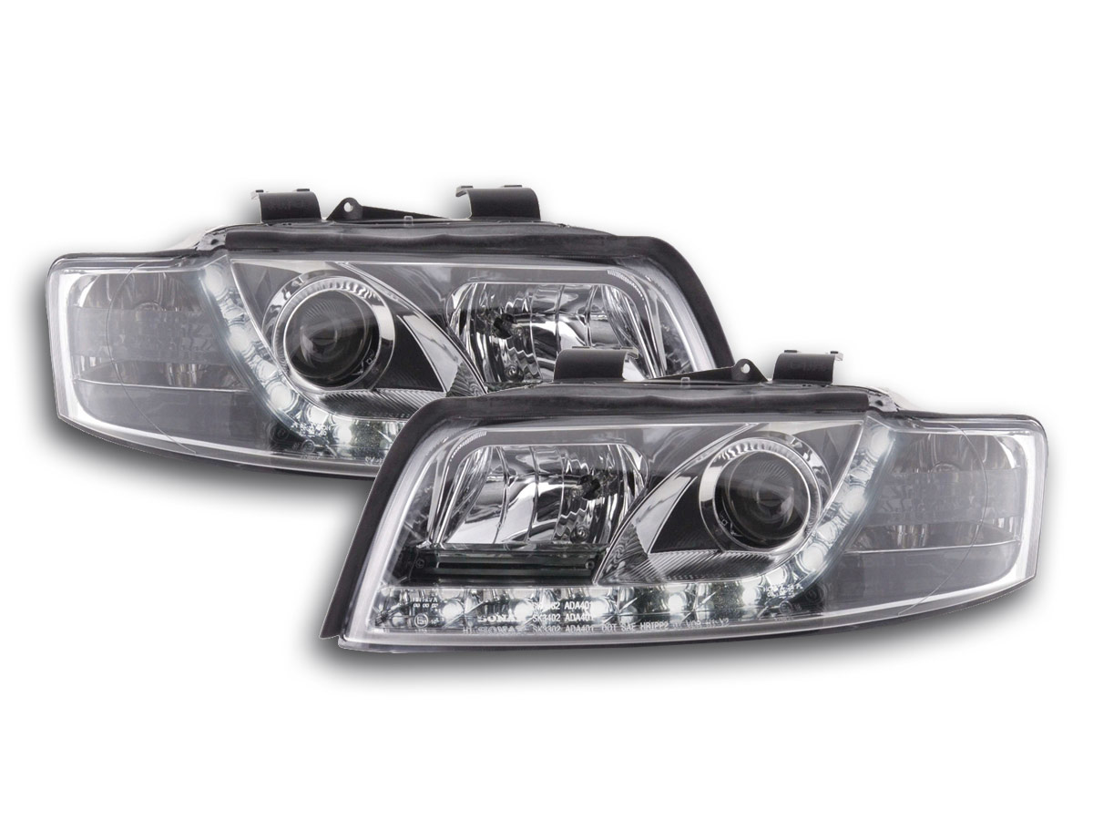 Scheinwerfer Set Daylight LED Tagfahrlicht Audi A4 Typ 8E  01-04 chrom