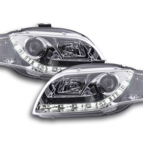 Scheinwerfer Set Daylight LED Tagfahrlicht Audi A4 Typ 8E  04-08 chrom