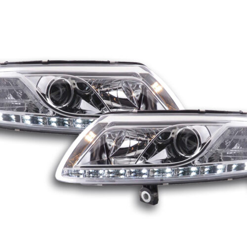 Scheinwerfer Set Daylight LED Tagfahrlicht Audi A6 Typ 4F  04-08 chrom