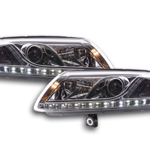 Scheinwerfer Set Daylight LED TFL-Optik Audi A6 Typ 4F  04-08 chrom