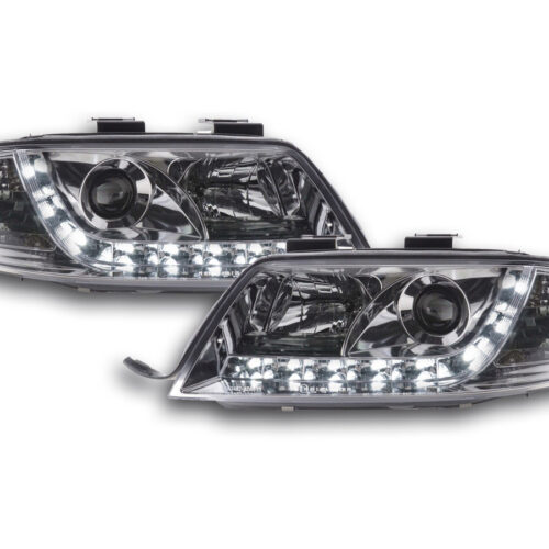 Scheinwerfer Set Daylight LED Tagfahrlicht Audi A6 4B  97-00 chrom