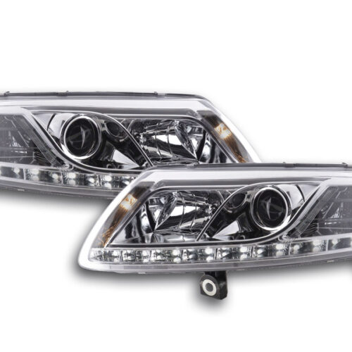 Scheinwerfer Set Xenon Daylight LED Tagfahrlicht Audi A6 Typ 4F  04-08 chrom