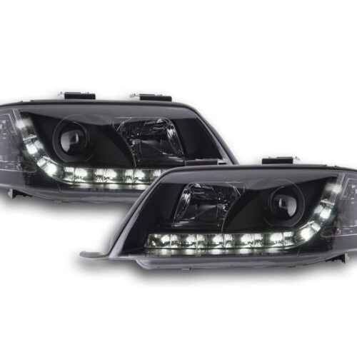 Scheinwerfer Set Daylight LED Tagfahrlicht Audi A6 4B  97-00 schwarz