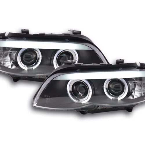 Scheinwerfer Set Xenon Daylight LED TFL-Optik BMW X5 E53  03-06 schwarz