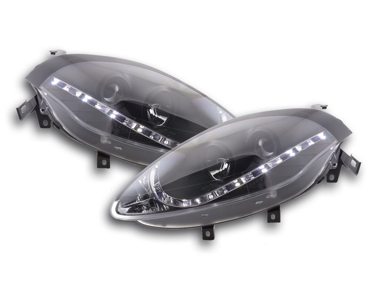 Scheinwerfer Set Daylight LED TFL-Optik Fiat Bravo Typ 198  07- schwarz