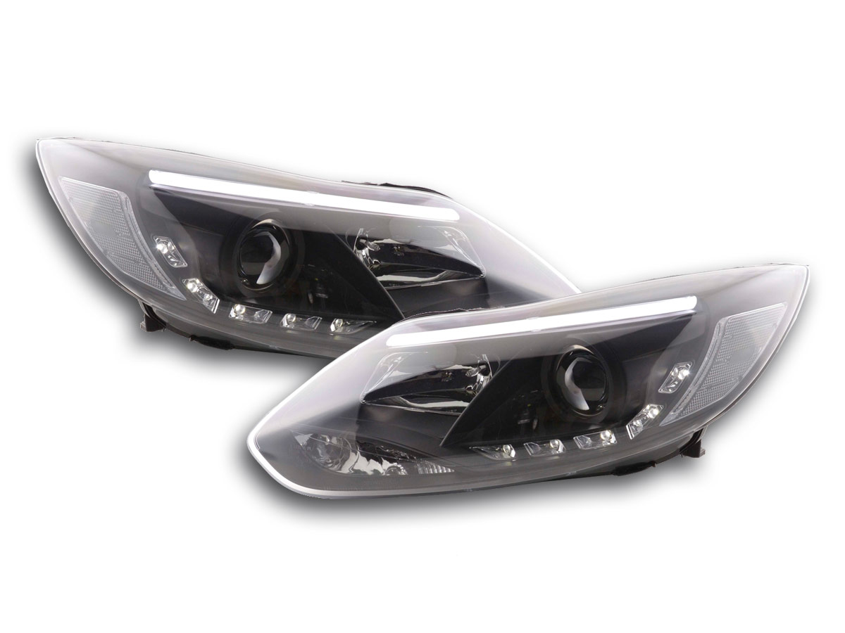 Scheinwerfer Set Daylight LED TFL-Optik Ford Focus 3  2010- schwarz