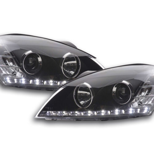 Scheinwerfer Set Daylight LED TFL-Optik Kia cee’d 5-trg. Typ ED  06-09 schwarz