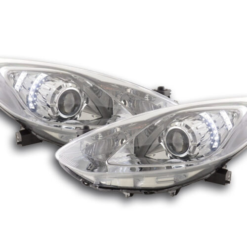 Scheinwerfer Set Daylight LED TFL-Optik Mazda 2 chrom