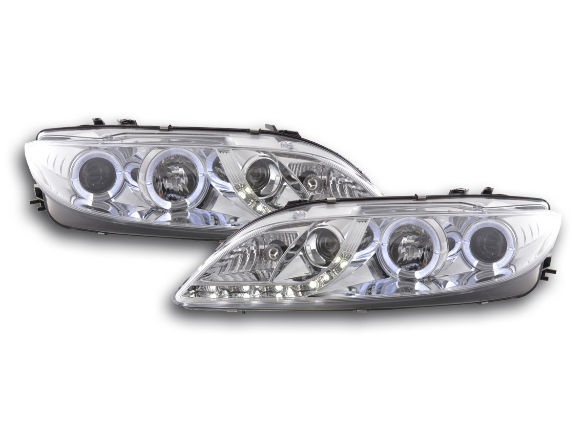 Scheinwerfer Set Daylight LED TFL-Optik Mazda 6 02-07 chrom