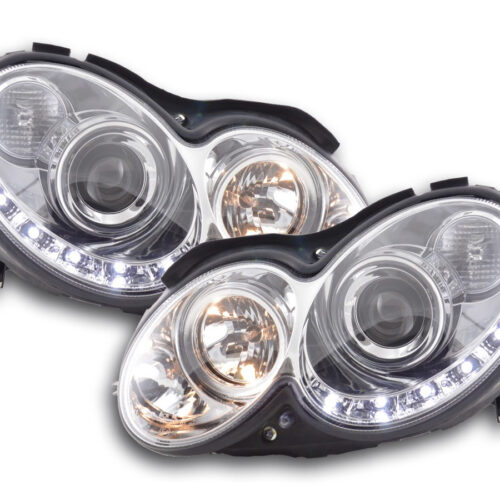 Scheinwerfer Set Daylight LED TFL-Optik Mercedes CLK W209  04-09 chrom