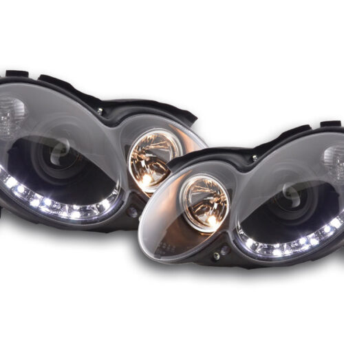 Scheinwerfer Set Daylight LED TFL-Optik Mercedes CLK W209  04-09 schwarz