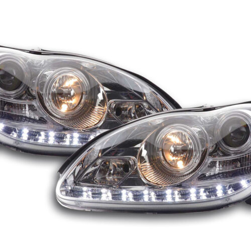 Scheinwerfer Set Daylight LED TFL-Optik Mercedes S-Klasse Typ W220  98-05 chrom