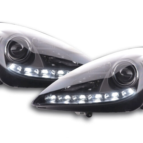 Scheinwerfer Set Daylight LED Tagfahrlicht Mercedes SLK R171 schwarz