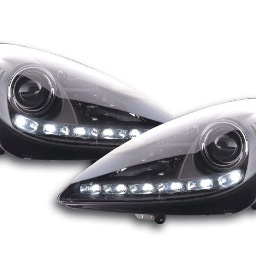 Scheinwerfer Set Xenon Daylight LED Tagfahrlicht Mercedes SLK R171 schwarz