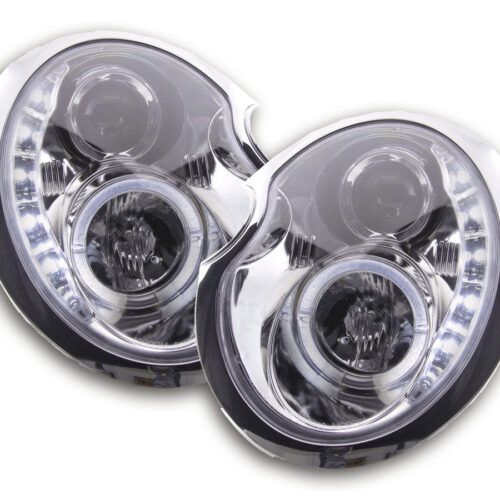 Scheinwerfer Set Daylight LED TFL-Optik Mini Cooper Typ R50  01-06 chrom