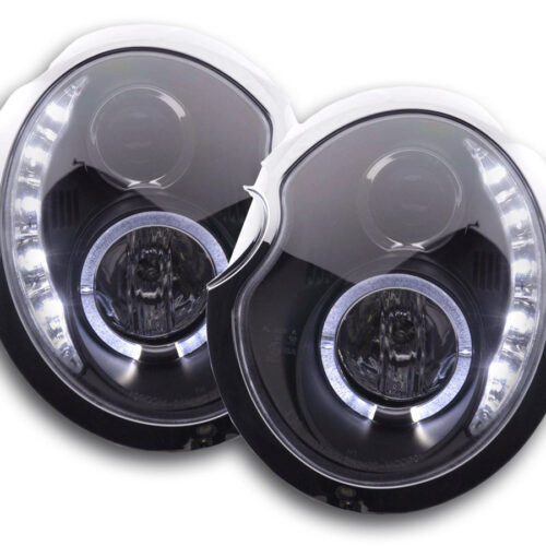 Scheinwerfer Set Daylight LED TFL-Optik Mini Cooper Typ R50  01-06 schwarz