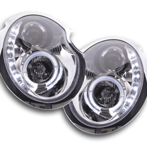 Scheinwerfer Set Daylight LED TFL-Optik Mini Cooper Typ R50  01-06 chrom