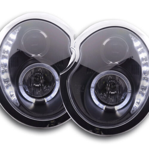 Scheinwerfer Set Daylight LED TFL-Optik Mini Cooper Typ R50  01-06 schwarz