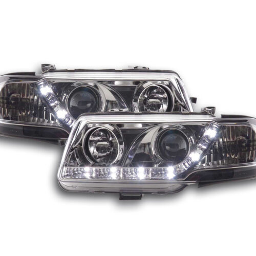 Scheinwerfer Set Daylight LED TFL-Optik Opel Astra F  91-94 chrom