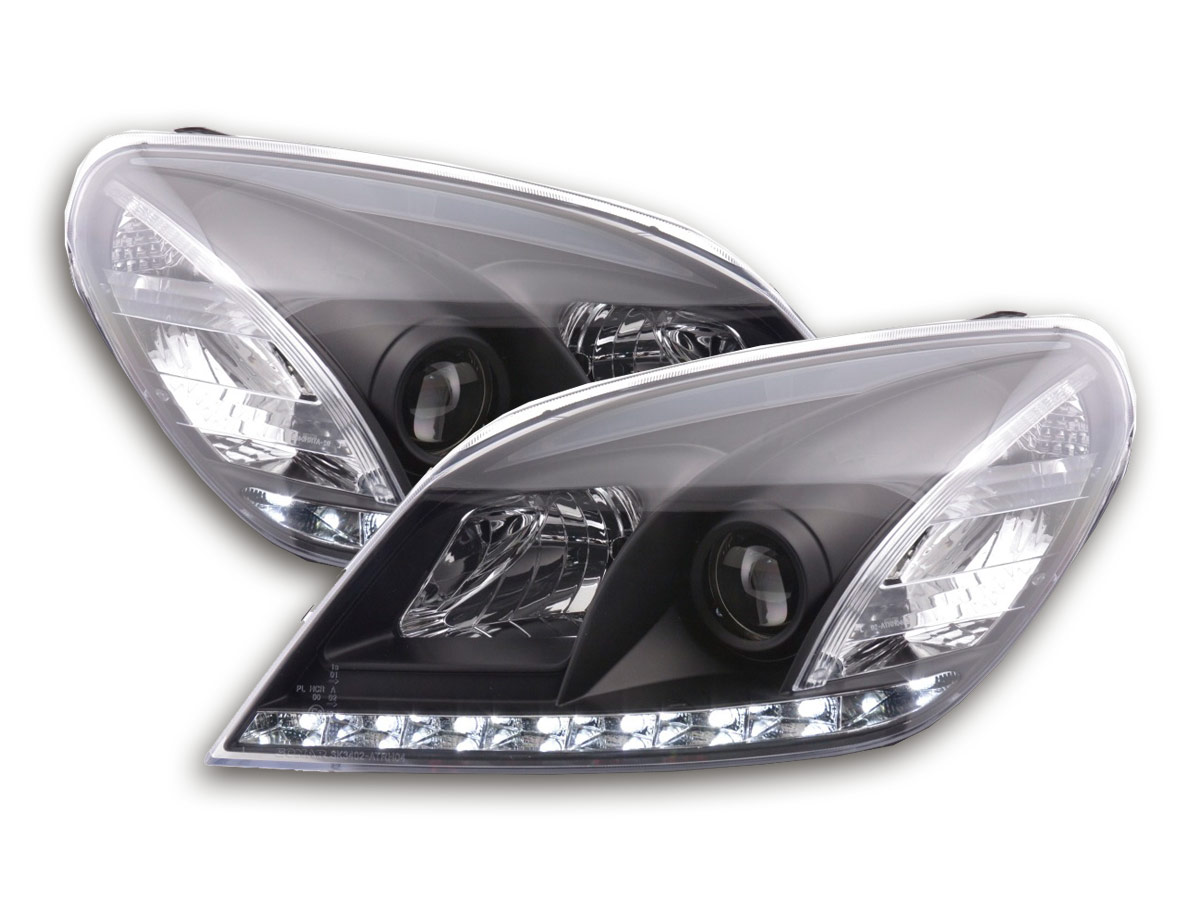 Scheinwerfer Set Daylight LED Tagfahrlicht Opel Astra H  04-09 schwarz