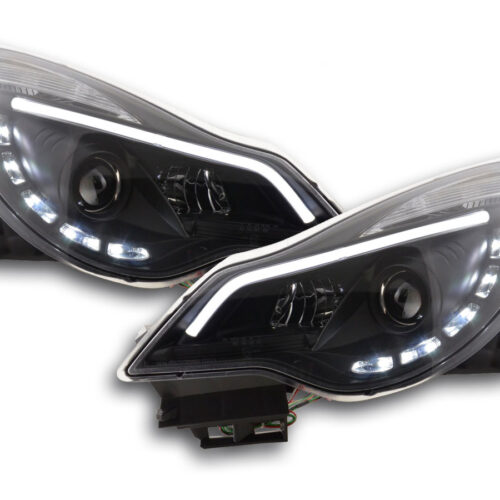 Scheinwerfer Set Daylight LED Tagfahrlicht Opel Corsa D  ab 2011 schwarz