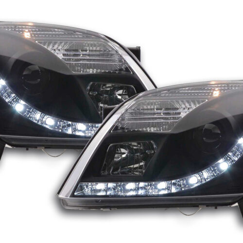 Scheinwerfer Set Daylight LED Tagfahrlicht Opel Vectra C  2002-2005 schwarz