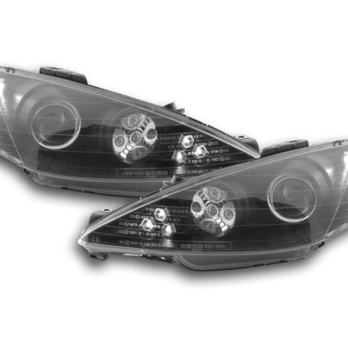 Scheinwerfer Set Daylight LED TFL-Optik Peugeot 206  98-05 schwarz