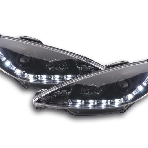 Scheinwerfer Set Daylight LED Tagfahrlicht Peugeot 206 Typ S16  98- schwarz