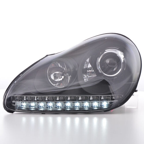 Scheinwerfer Set Daylight LED TFL-Optik Porsche Cayenne  03-07 schwarz